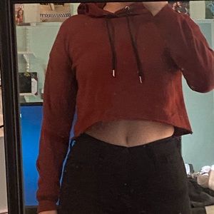 Orange Cropped Sweater